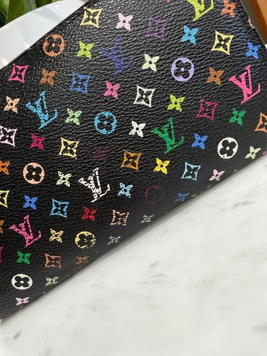 LOUIS VUITTON MONOGRAM MURAKAMI MULTICOLOR LONG ZIPPY WALLET - Picture 4 of 14